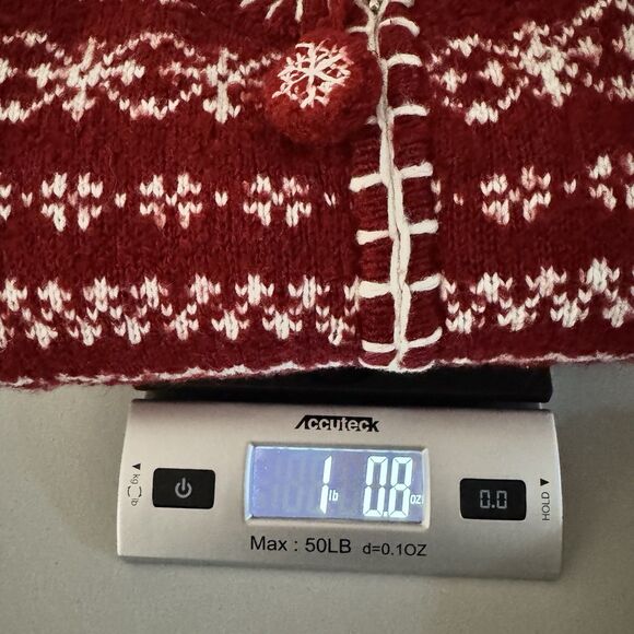 Croft & Barrow Christmas Holiday Sweater S Red Polar Bear Snowflake Silk Wool - Picture 16 of 16